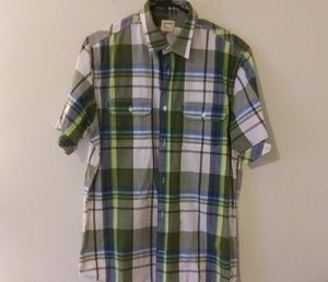 Old Navy Plaid Button Down Shirt 100% Cotton